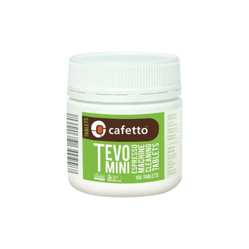 Cafétto | Tablettes de nettoyage pour machine à expresso Tevo Mini, 1,5 g, 100 tablettes