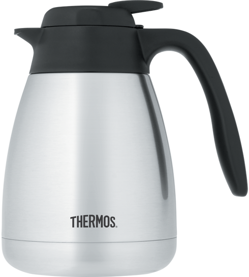 Thermos Push Button Vacuum Carafe, Stainless Steel