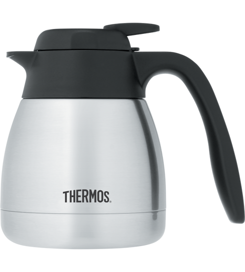 Thermos Push Button Vacuum Carafe, Stainless Steel