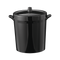 Service Ideas Original Double Wall Ice Bucket with Lid, 3 L, Black Plastic