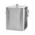 Service Ideas Square Double Wall Ice Bucket with Lid, 3 L, Stainless Steel