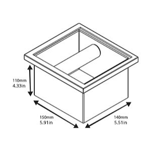 Rhino Coffee Gear Square Knock Chute, Stainless Steel