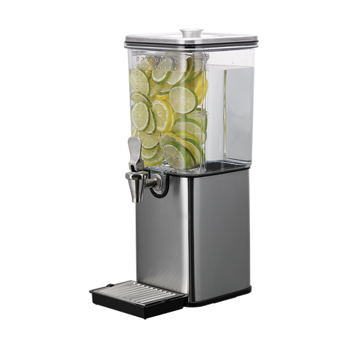 Idées de services | Distributeur de boissons froides Square Infusion, 1,5 gal, Plastique/Acier inoxydable