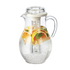 Service Ideas Pitcher with Ice Tube, 3.3 L, Clean SAN Plastic