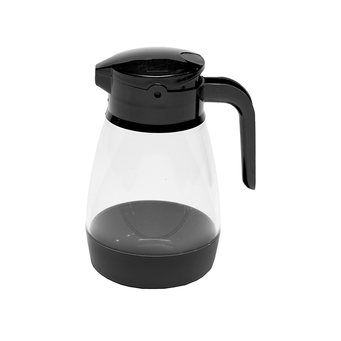 Service Ideas Classic Syrup Dispenser, 16 oz, Black