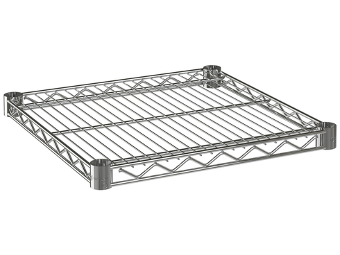 Garnison | Tablette métallique chromée de 21 po de profondeur, largeur de 24 po