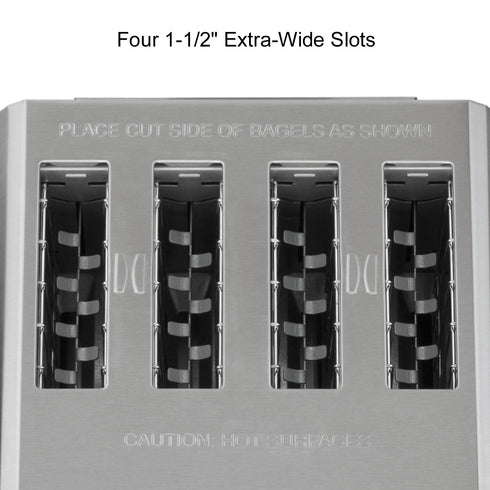 Waring WCT855 Heavy-Duty 4-Slot Switchable Bread & Bagel Toaster, 2700W, 240V