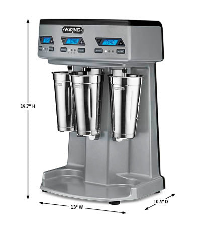Waring WDM360TX Heavy-Duty Triple Spindle Drink Mixer with Timer