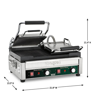 Waring WPG300 Double Italian-Style Panini Supremo Grill, 240V