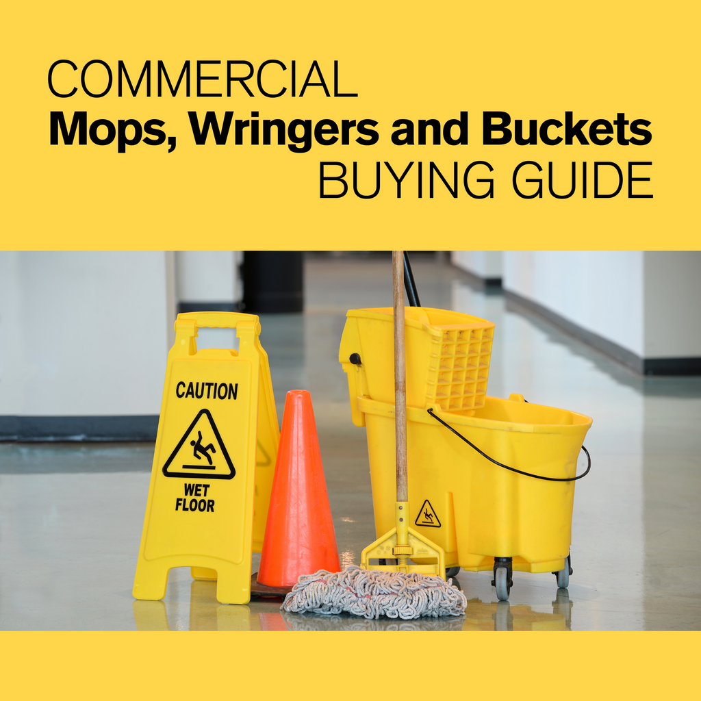 Floor Mopping Package w/ Mop Bucket, Wet Floor Signs, Mops