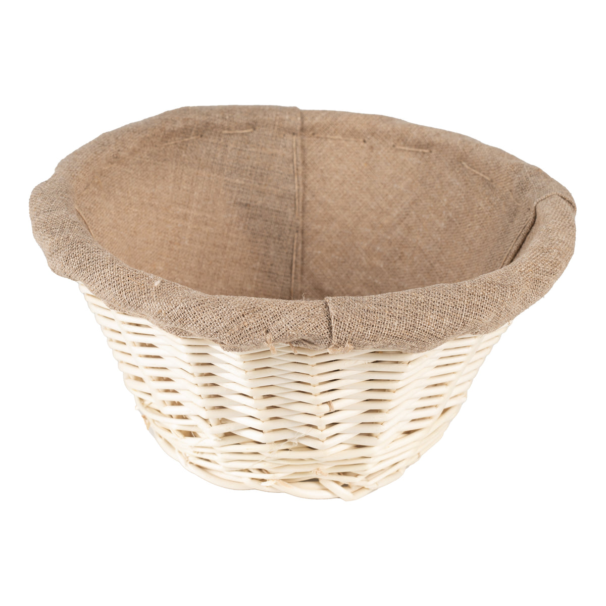 Matfer Bourgeat Round LinenLined Wicker Proofing Basket /
