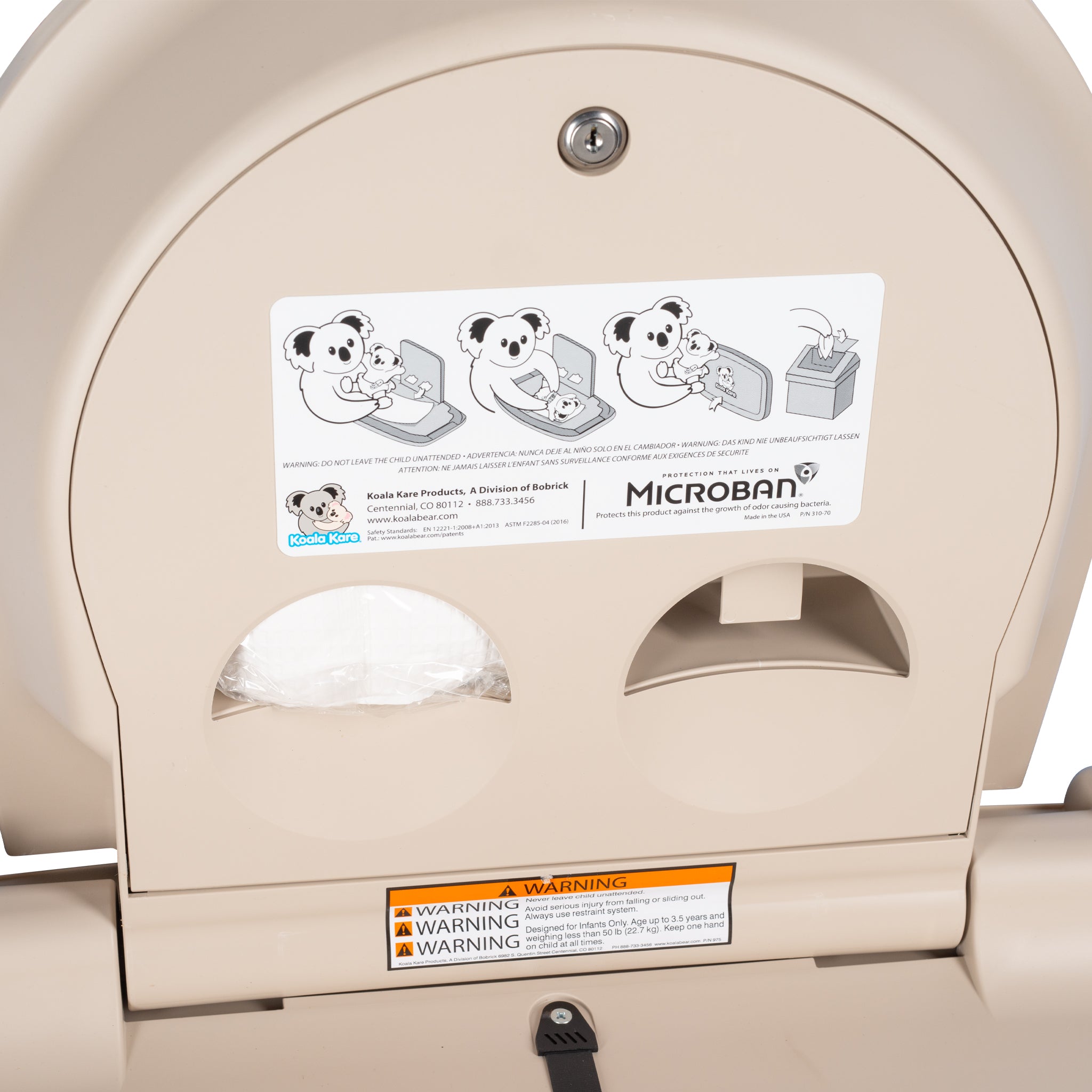 Koala Kare Baby Changing Station, Horizontal, Beige