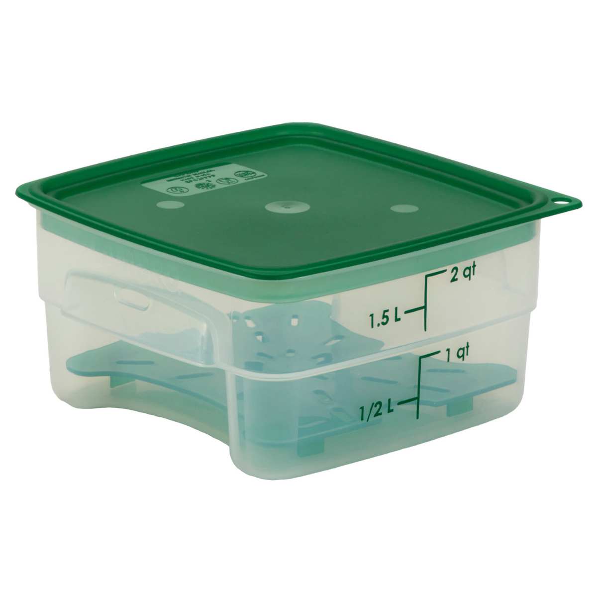 Cambro CamSquares FreshPro Storage Container, 2 qt, Translucent ...