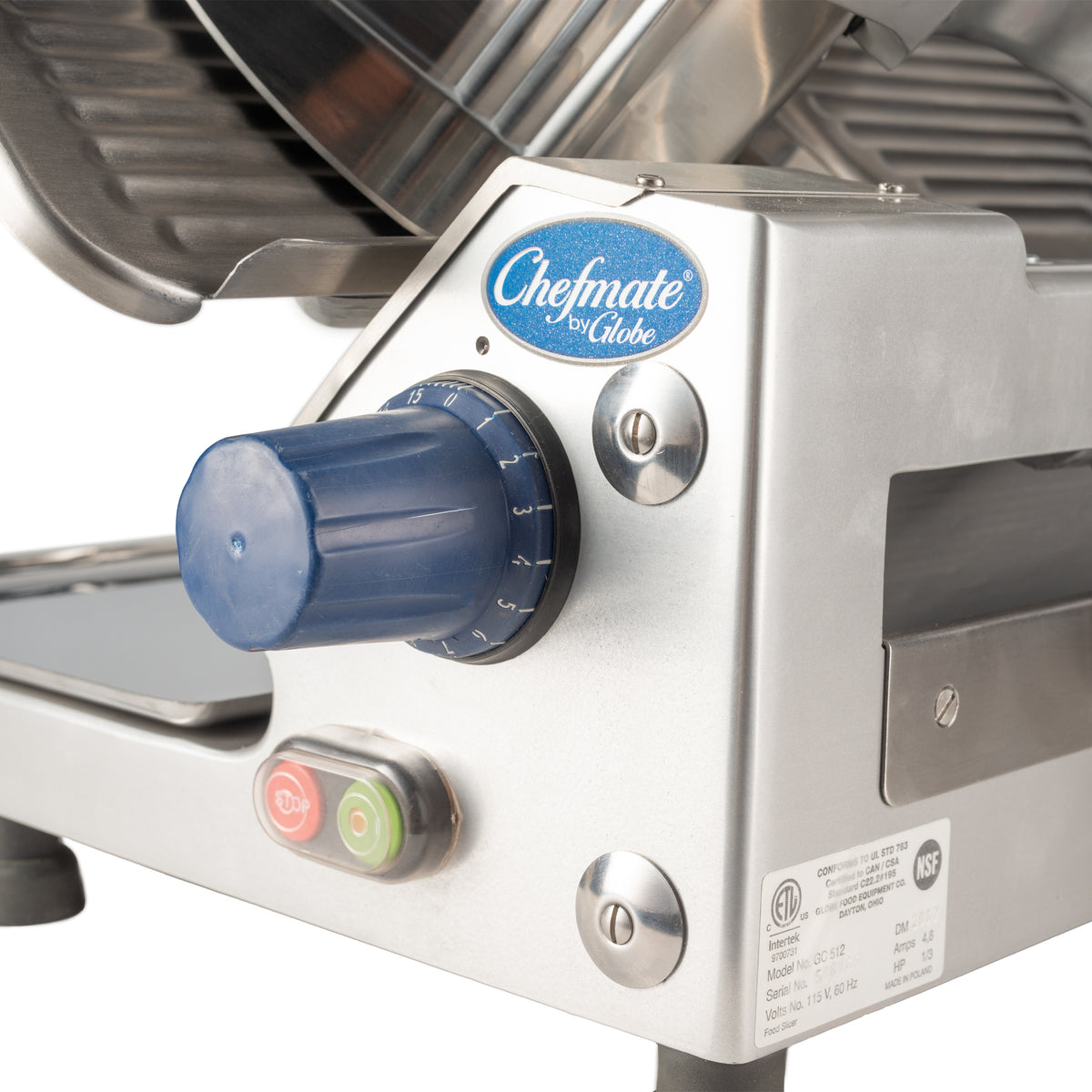 Globe Chefmate GC512 Medium Duty Manual Meat Slicer, 12", 1/3 HP ...