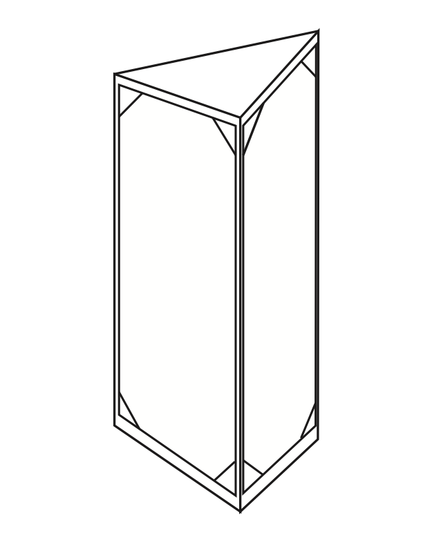 Universal Bindery Three Sided Table Tent, Black (12pack