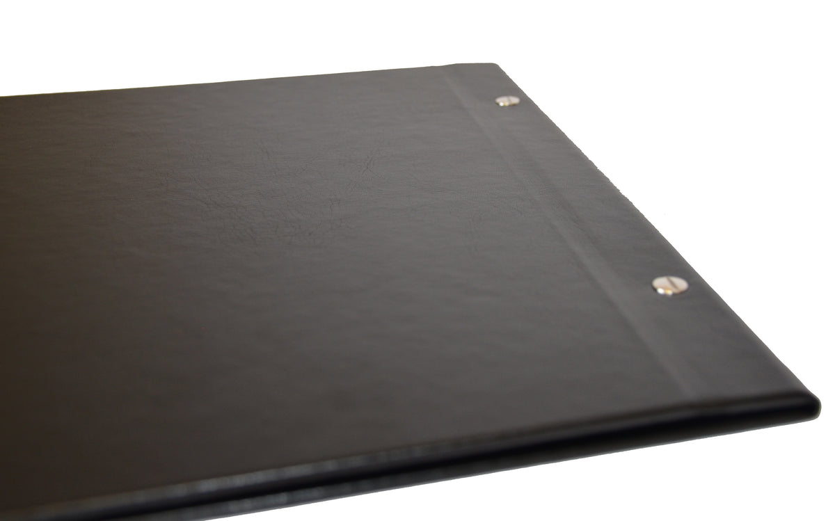Universal Bindery Malibu Exposed Dinner Menu Cover, 11" x 8.5", Blac