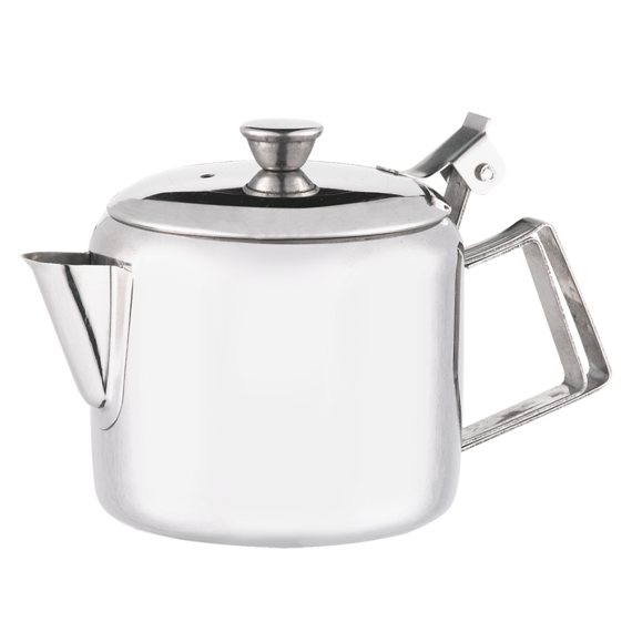 Browne | Economy Teapot, 12 oz, Stainless Steel – ChefEquipment.com