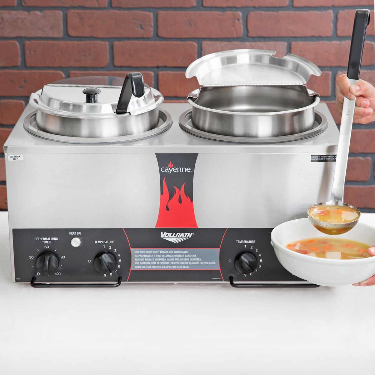 Vollrath | Cayenne Round Heat 'N Serve Countertop Twin Well 7 qt ...