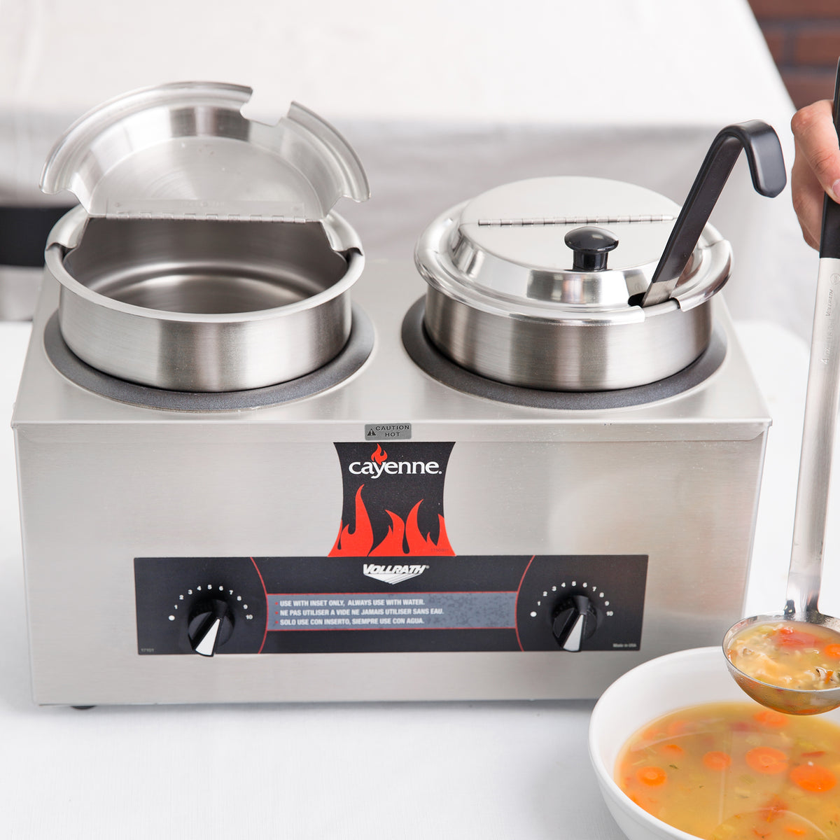 Vollrath | Cayenne Round Heat 'N Serve Countertop Twin Well 4 qt ...