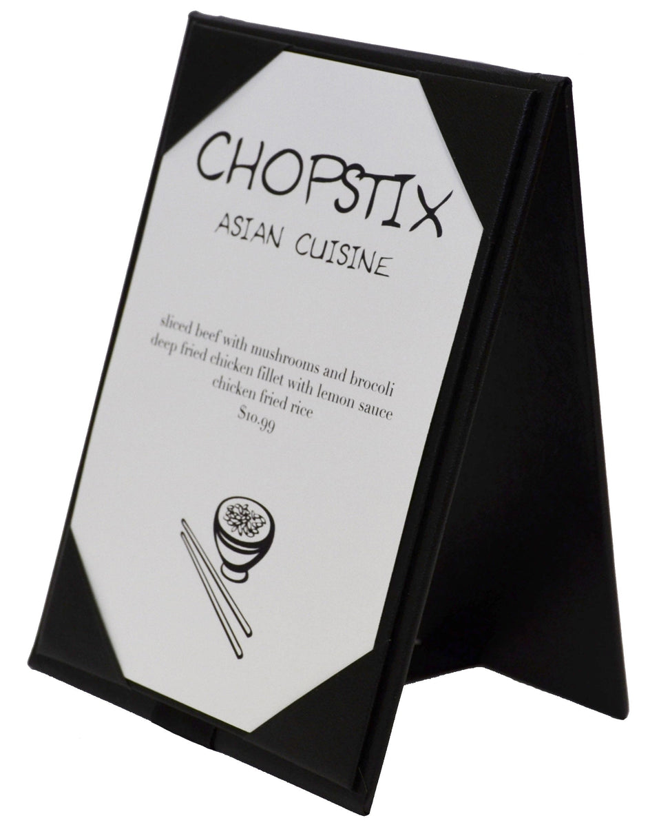 Universal Bindery AFrame Two Sided Table Tent, Black (12pack