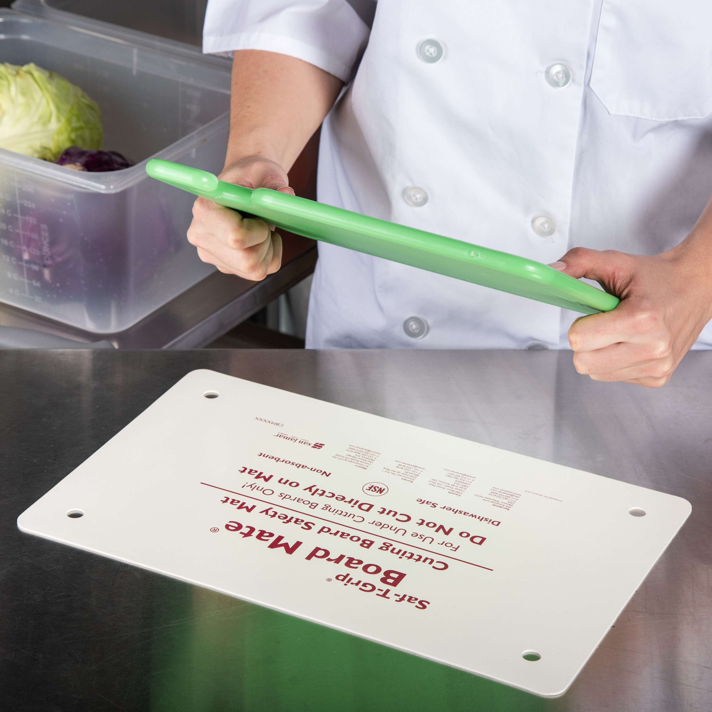 San Jamar CBM1318 13 x 18 Non-Slip Cutting Board Safety Mat