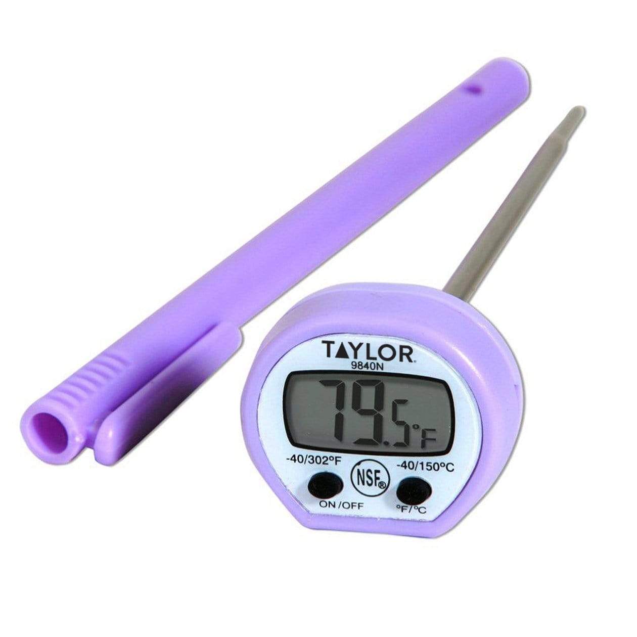 Taylor 9840 Pocket Digital Instant Read Thermometer, -58 to 302 deg F, 1.5 V