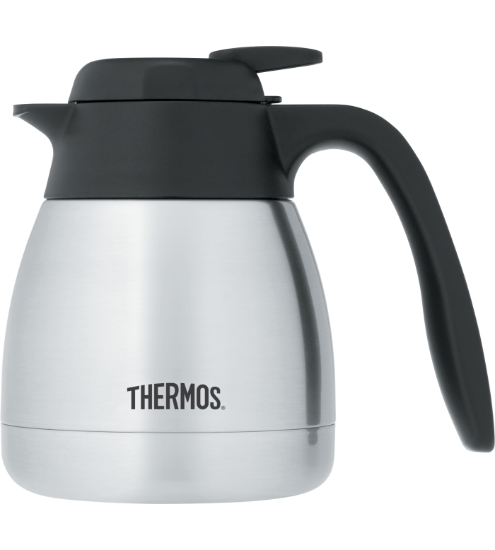 Thermos Push Button Vacuum Carafe, Stainless Steel – ChefEquipment.com