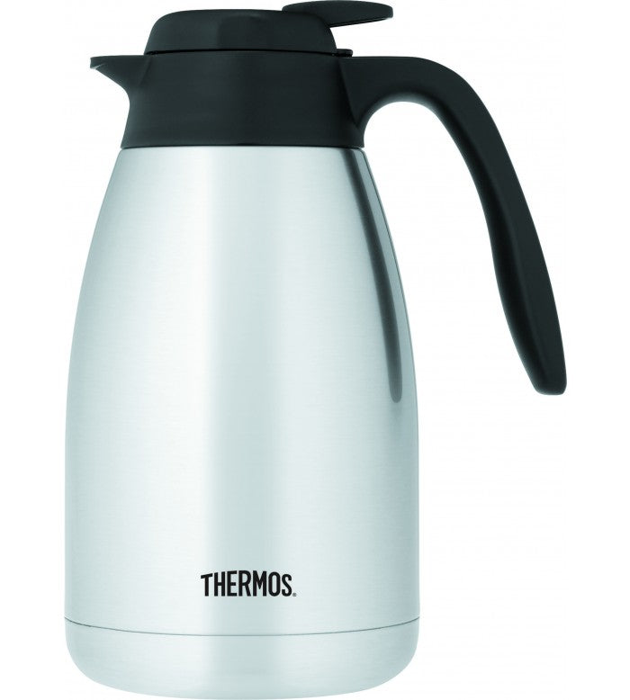 Thermos Push Button Vacuum Carafe, Stainless Steel – ChefEquipment.com